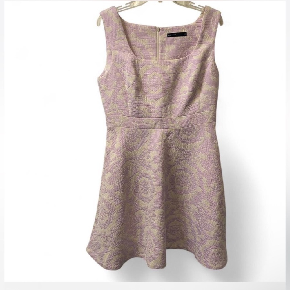 Karen Millen Pink and Cream Patterned Mini Dress